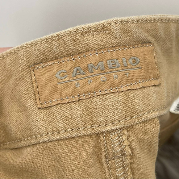 CAMBIO High Rise Camel Khaki Tan Jeans 30" Inseam - Size 6 - Picture 9 of 13